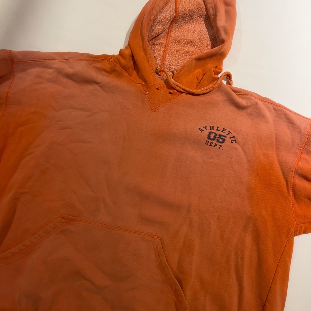 Athletic Works Orange Hoodie Athletic Dept 05 Pullover Sweatshirt Large - Picture 5 of 11